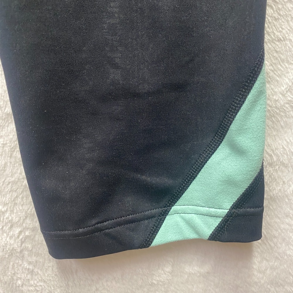 Under Armour Capri Workout Leggings Gym Run Fitted Womens Large Black Mid Rise - Picture 4 of 12